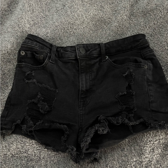 Aeropostale Pants - aeropostale high-rise shorty black denim shorts size 8